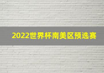 2022世界杯南美区预选赛