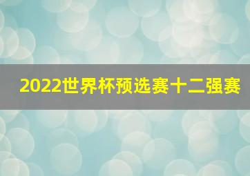 2022世界杯预选赛十二强赛