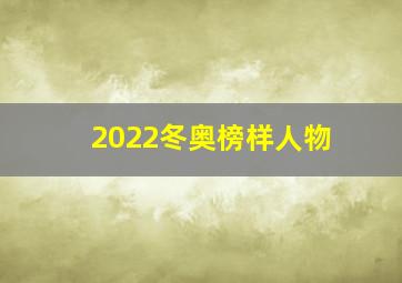 2022冬奥榜样人物