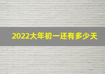 2022大年初一还有多少天