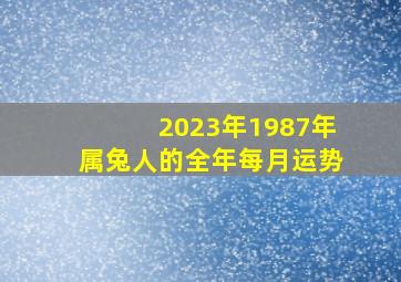 2023年1987年属兔人的全年每月运势