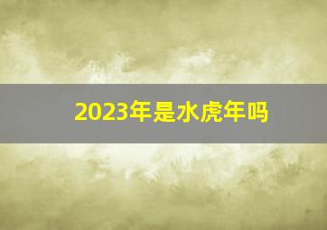 2023年是水虎年吗