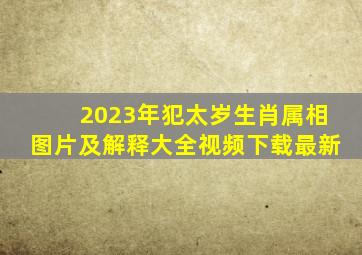 2023年犯太岁生肖属相图片及解释大全视频下载最新