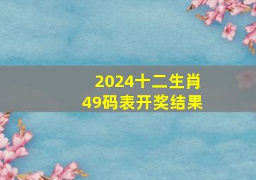 2024十二生肖49码表开奖结果