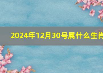 2024年12月30号属什么生肖