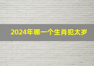 2024年哪一个生肖犯太岁