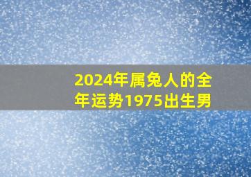 2024年属兔人的全年运势1975出生男