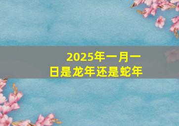 2025年一月一日是龙年还是蛇年