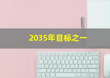 2035年目标之一