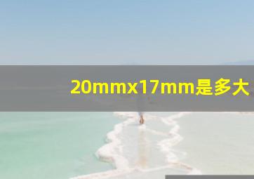 20mmx17mm是多大