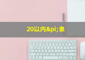 20以内π表