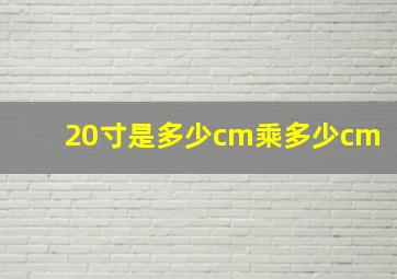 20寸是多少cm乘多少cm