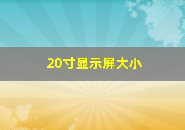 20寸显示屏大小