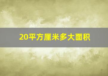 20平方厘米多大面积