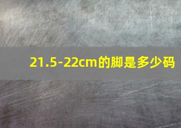 21.5-22cm的脚是多少码