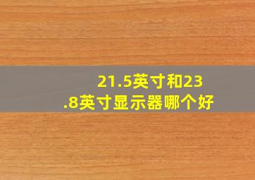 21.5英寸和23.8英寸显示器哪个好