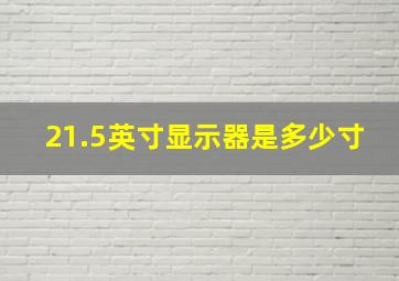 21.5英寸显示器是多少寸