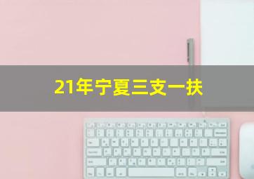 21年宁夏三支一扶