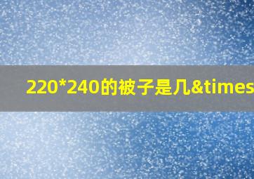 220*240的被子是几×几