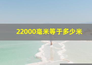 22000毫米等于多少米