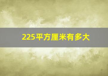 225平方厘米有多大