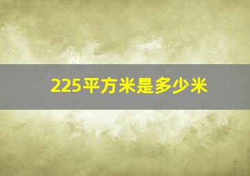 225平方米是多少米