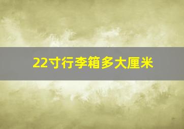 22寸行李箱多大厘米