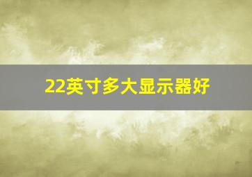 22英寸多大显示器好