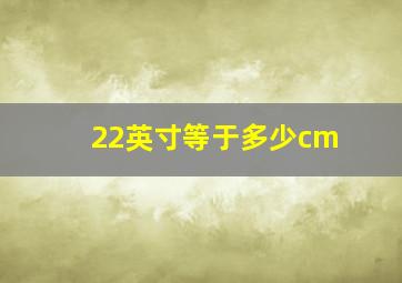 22英寸等于多少cm