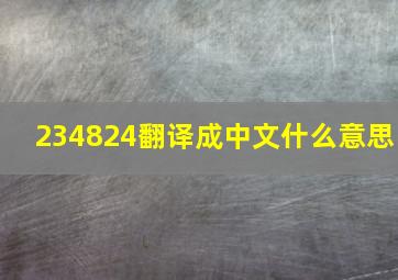 234824翻译成中文什么意思