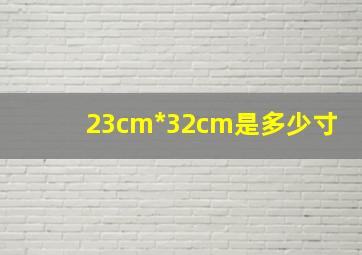 23cm*32cm是多少寸