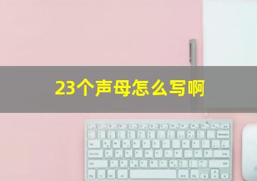 23个声母怎么写啊