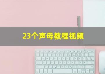 23个声母教程视频