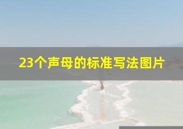 23个声母的标准写法图片