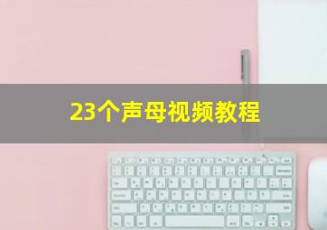 23个声母视频教程