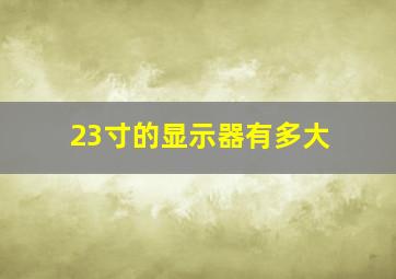 23寸的显示器有多大