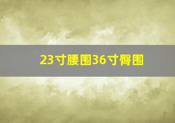 23寸腰围36寸臀围