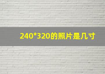 240*320的照片是几寸