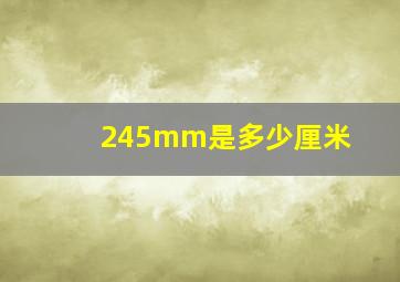 245mm是多少厘米