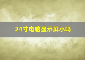 24寸电脑显示屏小吗