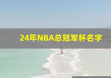 24年NBA总冠军杯名字