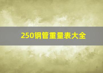 250钢管重量表大全