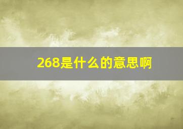 268是什么的意思啊