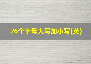 26个字母大写加小写(英)