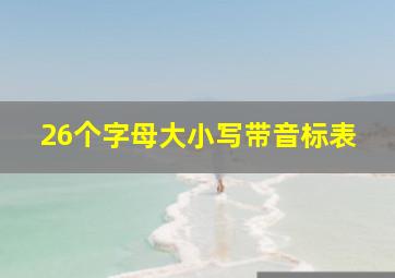 26个字母大小写带音标表