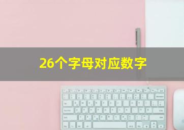 26个字母对应数字