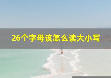 26个字母该怎么读大小写