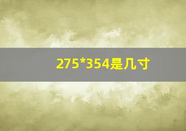 275*354是几寸