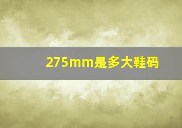 275mm是多大鞋码