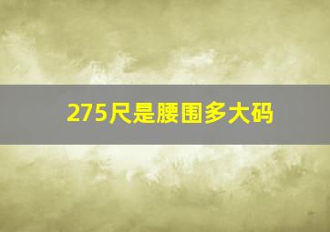 275尺是腰围多大码